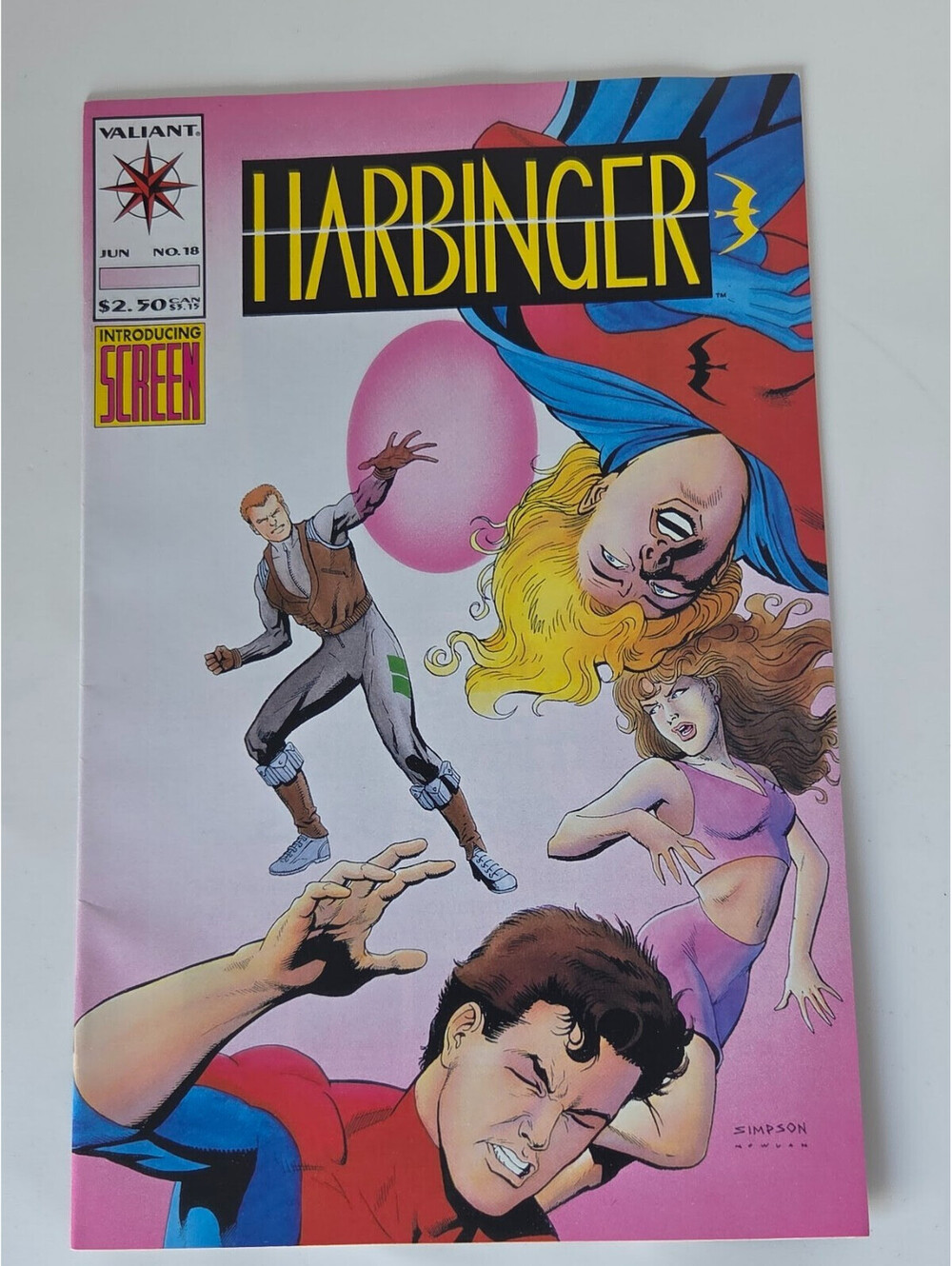 Harbinger #18 Valiant Comics June 1993 Introducing Screen VF Condition
